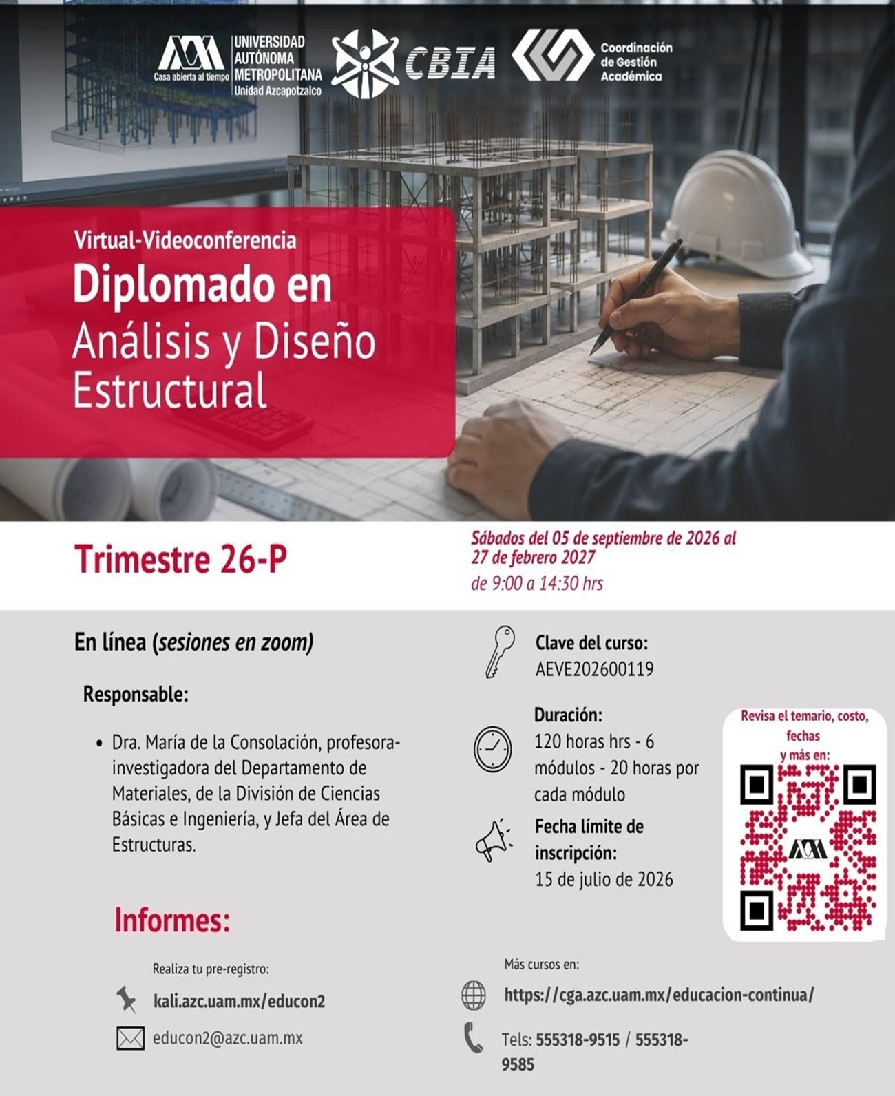 Cartel informativo del Diplomado en Análisis y Diseño Estructural